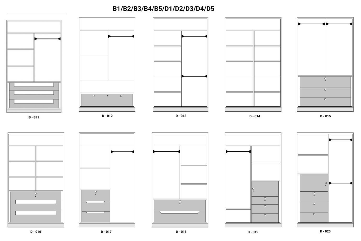 Wardrobe Internal Unit B-011