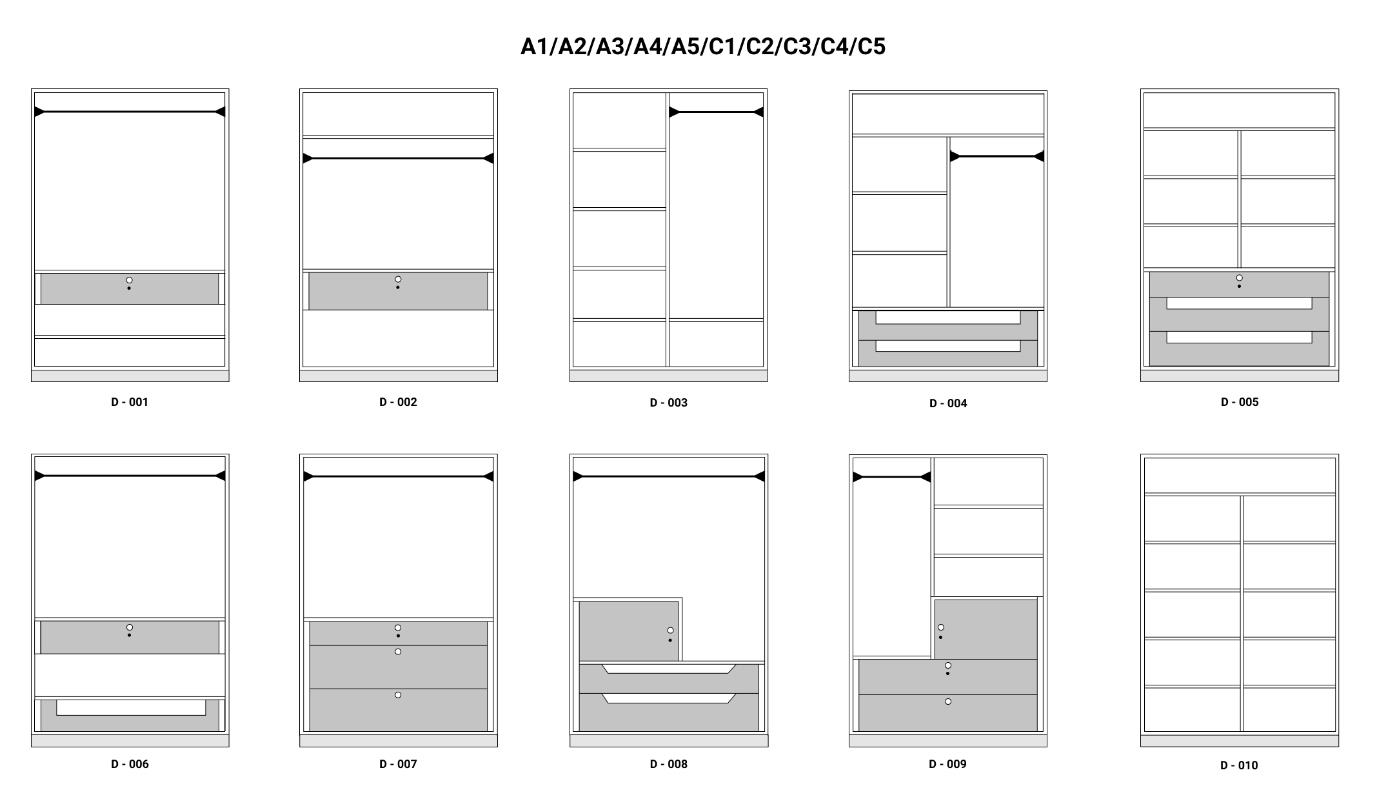 Wardrobe Internal Unit B-012